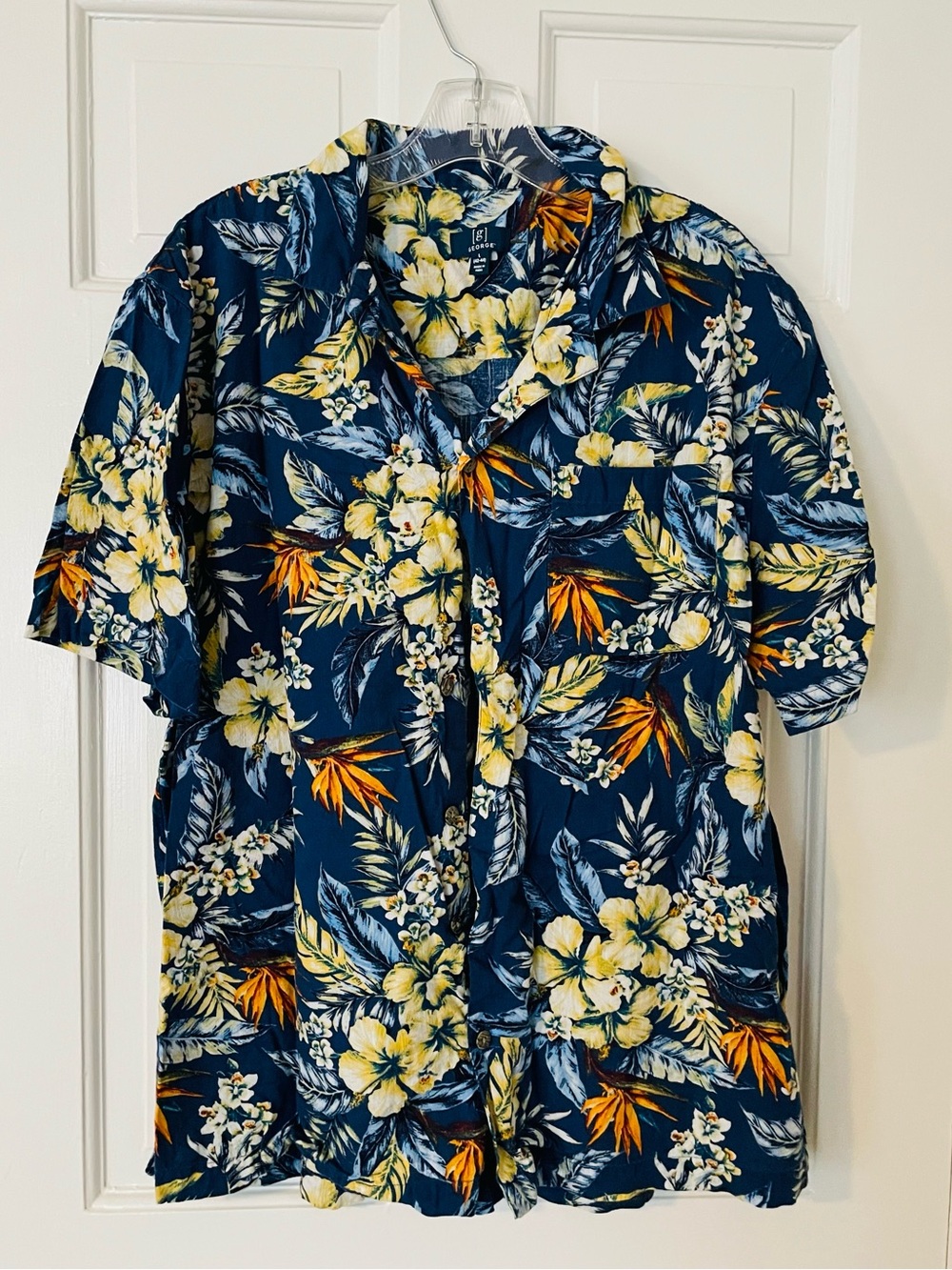 George Linen Cotton Blend Hawaiian Shirt